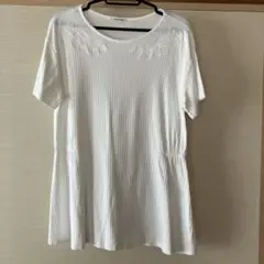 ensuite リブ編み ホワイト Tシャツ、チュニックのサムネイル