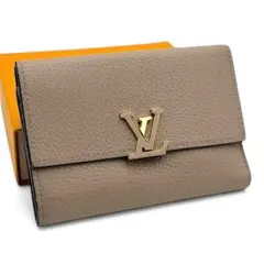 IC　ルイヴィトン　カプシーヌ　コンパクト　ガレ　三つ折り財布　818 LOUIS VUITTON - IC ルイヴィトン カプシーヌ コンパクト ガレ 三