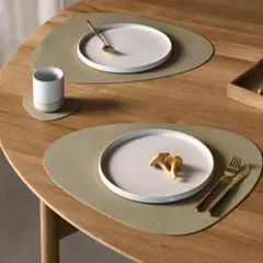 LIND DNA カーブマット L ブラック チョンマット テーブルマット