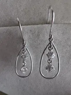 ✨超美品✨K14WGホワイトゴールド✨アメジストドロップピアス - メルカリ