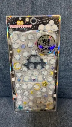 【正規品】光る ジュエルプチドロップ シール シマエナガ 立体 ぷっくり 鳥