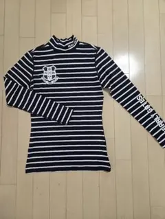 パーリーゲイツ　ストライプ柄モックネック レディースウェア