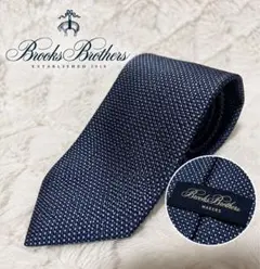 美品 Brooks Brothers ネクタイ ネイビー イタリア製生地 USA