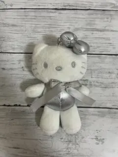 ハローキティ ぬいぐるみマスコット シルバー