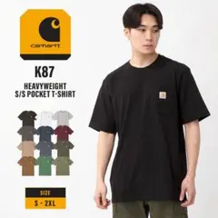 Carhartt K87 ヘビーウェイト ポケットTシャツ ブラックのサムネイル