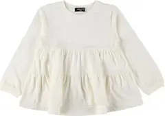 新品☆コムサイズム　アイボリー　ティアード長袖カットソー110㎝