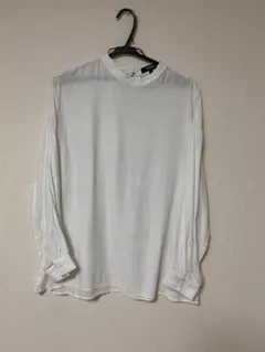 ホワイト 長袖ブラウス Lサイズ バックオープン