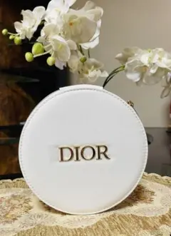Dior ミラー付き円形化粧ポーチ