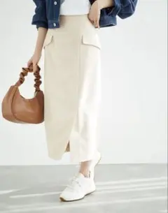 ロペピクニック　フロントデザインスカート　36 キナリ