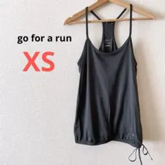美品⭐️go for a run【XS】ブラック ノースリーブ ヨガウェア
