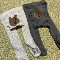 【baby gap】くまタイツ0-12m（70cm）２枚セット