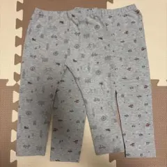 グレー 動物 乗り物 プリント ボトムス 90センチ