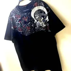 最終価格❣️美品❣️ SATORI❣️Tシャツ❣️風神雷神❣️和柄❣️刺繍❣️XLサイズ❣️のサムネイル