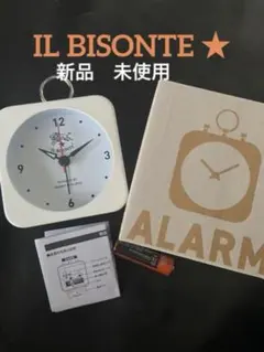 新品　未使用　イルビゾンテ　置き時計　時計　白　インテリア　ノベルティ　箱入りのサムネイル