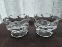 昭和レトロ　アイスクリームグラス　デザートカップ 2個セット