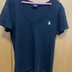 ポロ・ラルフ・ローレン 黒 Vネック 半袖Tシャツ