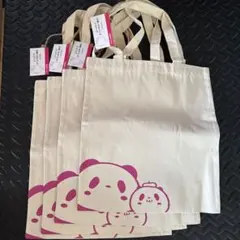 おかいものパンダ　トートバッグ 4枚セット