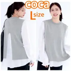 コカ coca ニットベストセットブラウス L