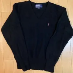 ポロ ラルフローレン ニット セーター 130 ウール ブラック 良品