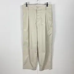 訳あり 無印良品 ムジルシ 撥水ストレッチ タック チノワイドパンツ 万能 L