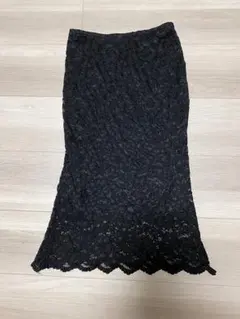 ブラックレースタイトスカート　送料無料