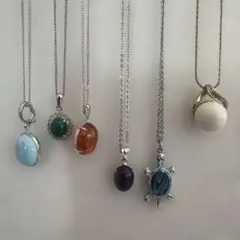 ネックレス セット 天然石　人工石　リメイク