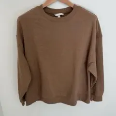 【新品未使用】H&M 裏起毛ブラウン Mサイズ トレーナー スウェット