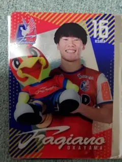 ファジアーノ岡山　家坂葉光選手　withファジ丸　プラスチックカード