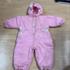 子供用 スキーウェア ピンク フリル リボン