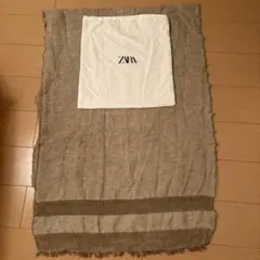 新品未使用　ZARA ザラ　大判　薄手　ストール　ショップ布製袋付のサムネイル