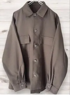 ★ GU リラックスフィットCPO シャツ Lサイズ ブラウン 茶 ジャケット