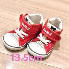 DOUBLE B レッド ファーストシューズ13.5cm