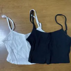 リブ編みキャミソール 2色セット