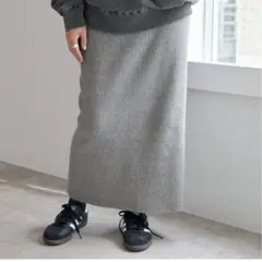 スパンコールラメリブニットスカート　spick and span