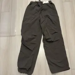 GU テックパラシュートプルオンパンツ s オリーブ　パラシュートパンツ