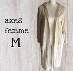 axes femme トップス フード付きロングカーディガン Mサイズ/USED