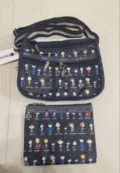 レスポートサック　スヌーピー　ショルダーバッグ　ポーチセット