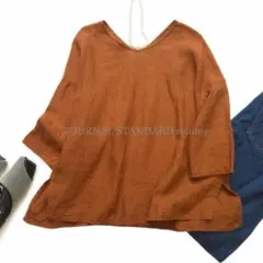 美品 ジャーナルスタンダード ストライプ リネン ボリュームお袖 