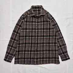 チェックシャツ 長袖 ネルシャツ アメカジ トラッド 日本製 昭和レトロ