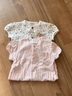 ロンパース2枚セット（ホワイト・ピンク）