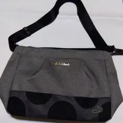 CROCODILE クロコダイル　ショルダーバッグ グレー ドット柄