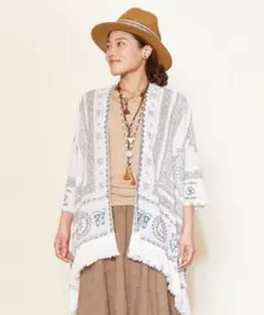 未使用品 Amina チャイハネ フリンジ カーディガンのサムネイル