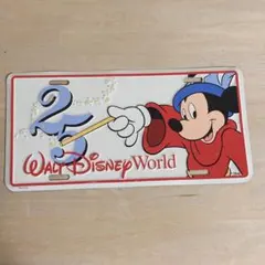WALT DISNEY WORLD 25thソーサラーミッキーライセンスプレート