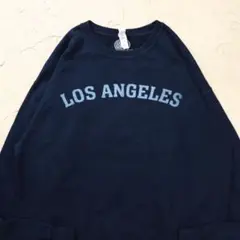 JERZEES トレーナー スウェット　LOS ANGELS ロゴ　ネイビー