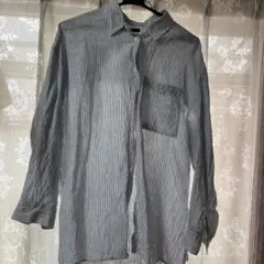 ストライプ 長袖シャツ Mサイズ