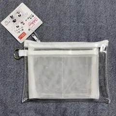 キャンドゥ 推し色 クリアポーチ WH ホワイト 白