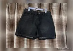 ブラックデニムショートパンツ Lサイズ
