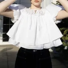 THE TOE Porto Puff Blouse White - メルカリ