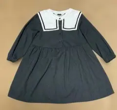 H&M セーラーカラー ワンピース グレー