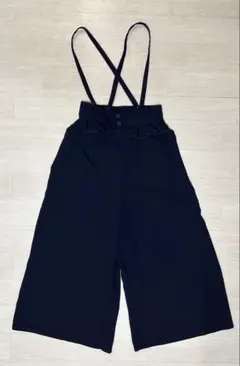 ネイビー サロペット Mサイズ フリル付き